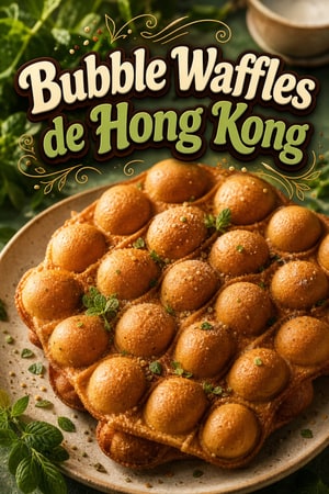 Auténticos Bubble Waffles de Hong Kong (Gai Daan Zai)