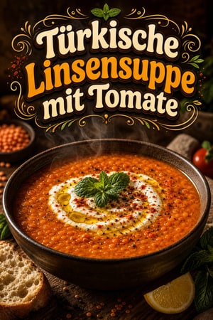 Rauchige türkische Rote-Linsen-Tomatensuppe mit Minze