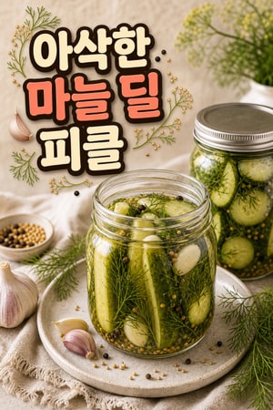 24시간이면 완성! 아삭한 수제 마늘 딜 피클 레시피