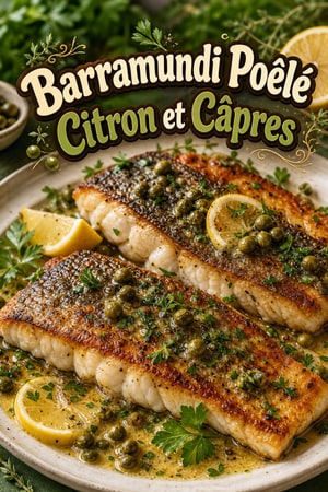 Barramundi Poêlé et sa Sauce Beurre Citron aux Câpres