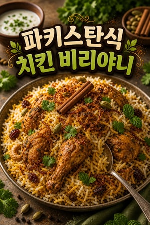 집에서 만드는 요거트 마리네이드 향긋한 파키스탄 치킨 비리야니, 층층이 쌓아 완성하는 레시피