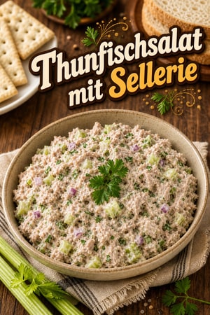 Klassischer Thunfischsalat nach Hausfrauenart mit Sellerie