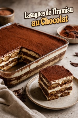 Tiramisu au Chocolat en Lasagne - Dessert Gourmand