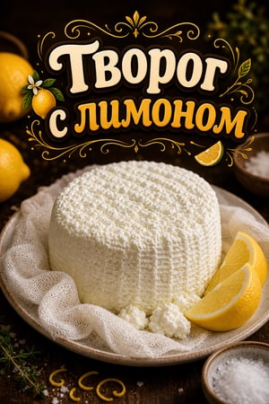 Домашний фермерский сыр с лимоном: простой пошаговый рецепт