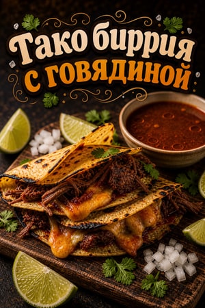 Говяжьи биррия тако с ароматным консоме для макания