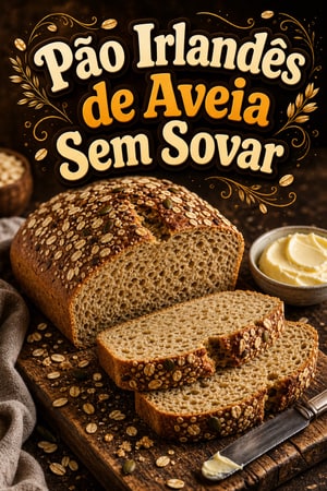 Pão de Aveia Irlandês Super Fácil e Sem Sovar