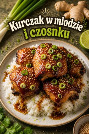 Lśniące udka z miodem i czosnkiem, z imbirem i limonką