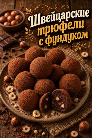 Настоящие швейцарские трюфели с фундуком: пошаговый рецепт