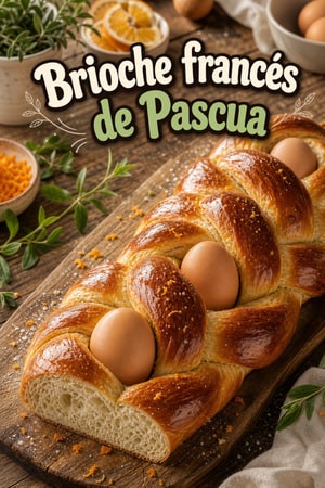 Pain de Pâques: Brioche francés de Pascua con huevos