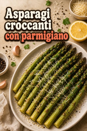Asparagi in Friggitrice ad Aria con Parmigiano e Aglio