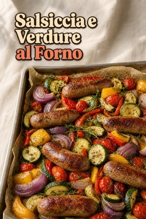 Salsiccia e Verdure al Forno in Unica Teglia con Erbe Aromatiche