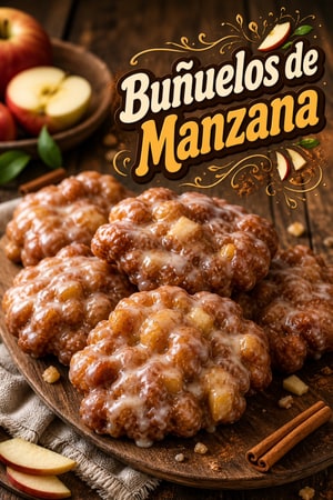 Buñuelos de Manzana Glaseados con Canela y Especias