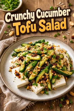 Cucumber Crunch Salad with Tofu