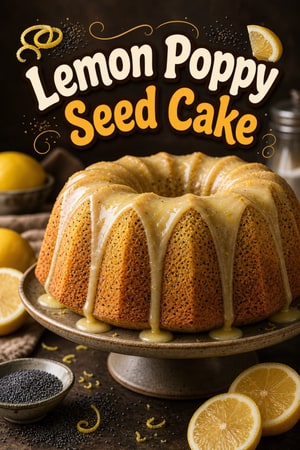 Classic Lemon Poppy Seed Cake with Buttermilk Glaze