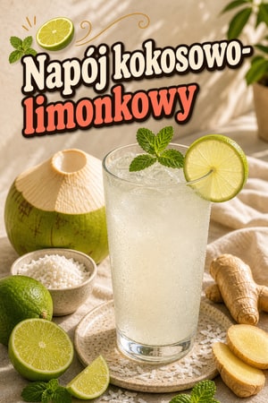 Orzeźwiający napój kokosowo-limonkowy z elektrolitami