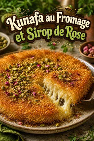 Kunafa Authentique au Fromage et Sirop de Rose