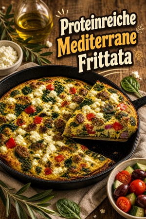 Proteinreiche Mediterrane Frittata mit Pute | Rezept