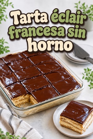 Tarta éclair francesa sin horno