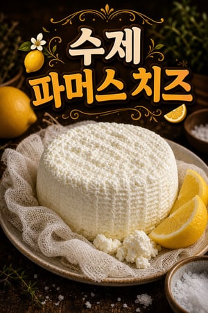 집에서 만드는 신선한 레몬 파머스 치즈: 단 3가지 재료로 완성하는 수제 치즈