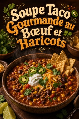 Soupe Taco Gourmande au Bœuf et Haricots : Un Seul Faitout