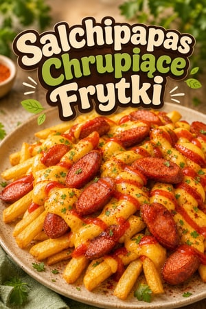 Salchipapas: Chrupiące Frytki z Kielbasa i Sosem Serowym