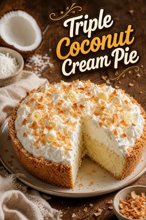 Triple Coconut Cream Pie