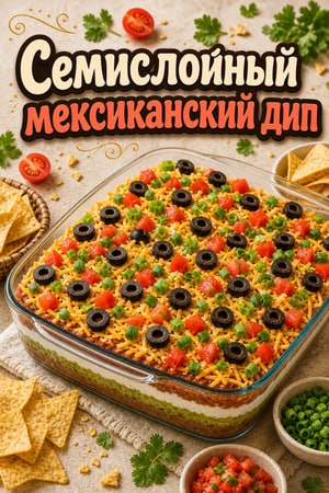 Классический семислойный мексиканский дип для вечеринок