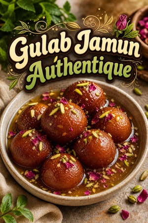 Véritable Gulab Jamun au Sirop de Cardamome et Rose