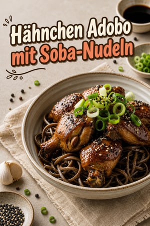 Hähnchen Adobo mit Soba-Nudeln