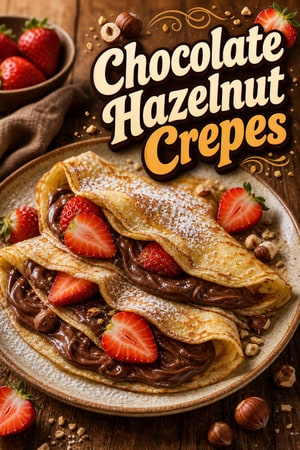 French-Style Crepes with Rich Hazelnut Chocolate Spread