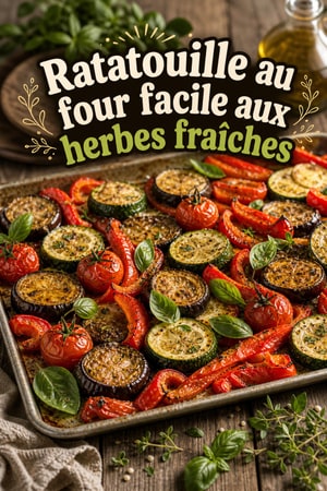 Ratatouille au four facile aux herbes fraîches d'été