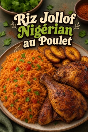 Riz Jollof Nigérian Authentique et son Poulet Rôti