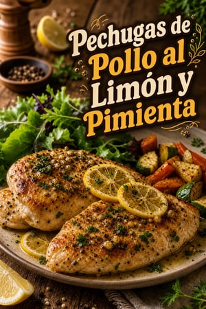 Pechugas de Pollo al Limón y Pimienta en Sartén
