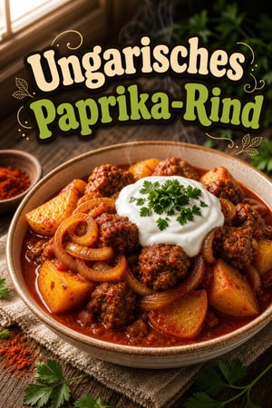 Ungarische Yahnia – Paprika-Rind mit Zwiebeln & Sauerrahm