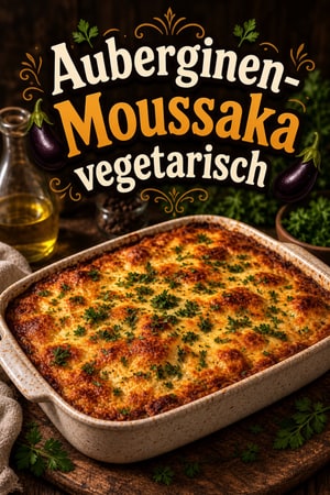 Vegetarische Auberginen-Moussaka mit Linsenbéchamel