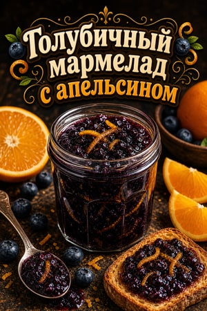 Голубичный мармелад с апельсиновой цедрой: яркий вкус