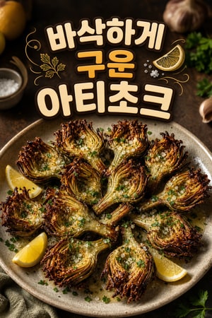 바삭하게 구운 아티초크