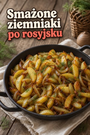 Smażone ziemniaki po rosyjsku z cebulą i koperkiem