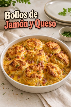Bollos de Jamón y Queso en Mantequilla Derretida
