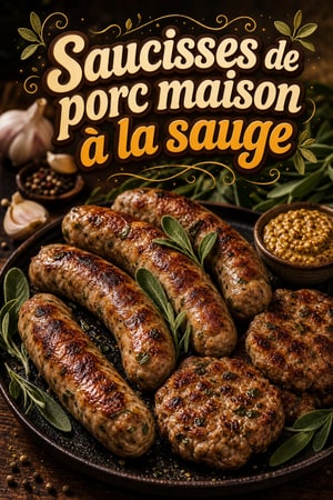 Saucisses de porc maison à la sauge et à l'ail