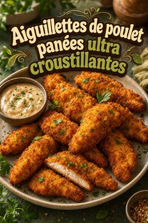 Aiguillettes de poulet panées ultra croustillantes