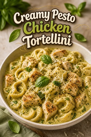 Creamy Pesto Chicken Tortellini