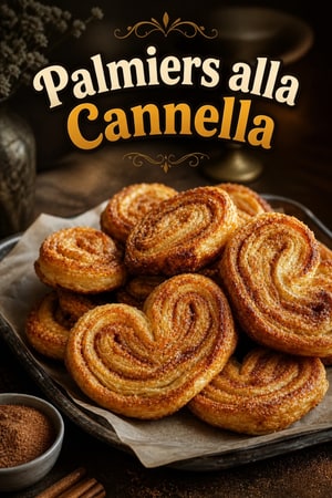Palmiers alla Cannella - Dolcetti Francesi Croccanti