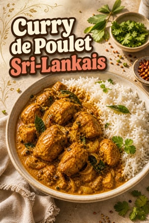 Curry de poulet sri-lankais authentique et son riz aromatique