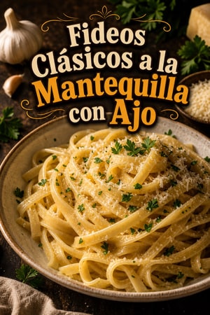 Fideos Clásicos a la Mantequilla con Ajo y Parmesano