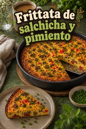 Frittata de Salchicha y Pimiento en Freidora de Aire
