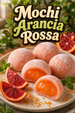 Mochi all'Arancia Rossa con Cuore Cremoso agli Agrumi