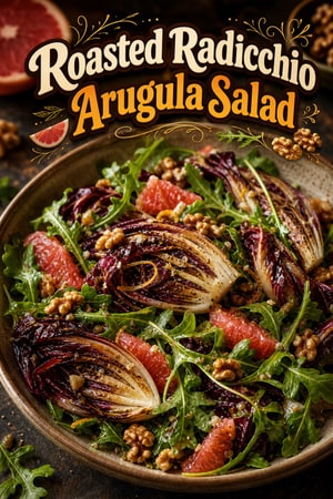 Roasted Radicchio and Arugula Salad with Citrus Vinaigrette