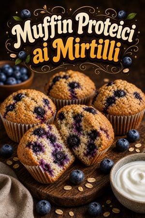 Muffin Proteici ai Mirtilli e Yogurt Greco: Ricetta Sana