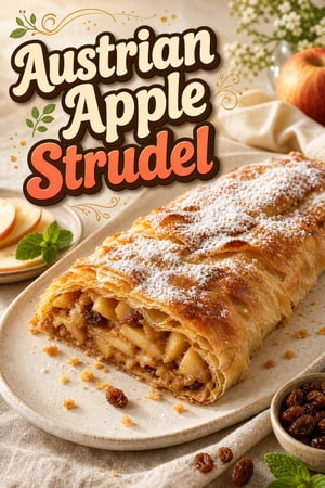 Authentic Austrian Apple Strudel (Apfelstrudel)